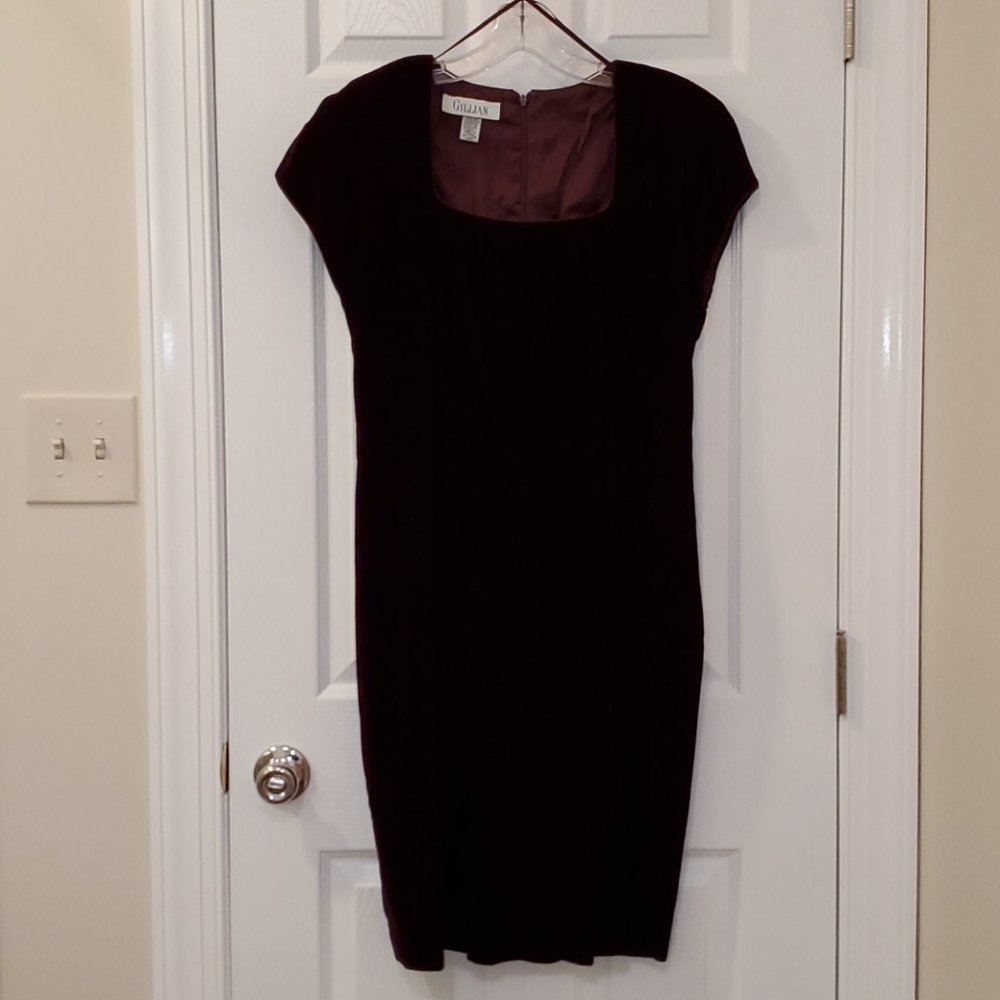 Gillian velvet dress -- merlot color, size 12